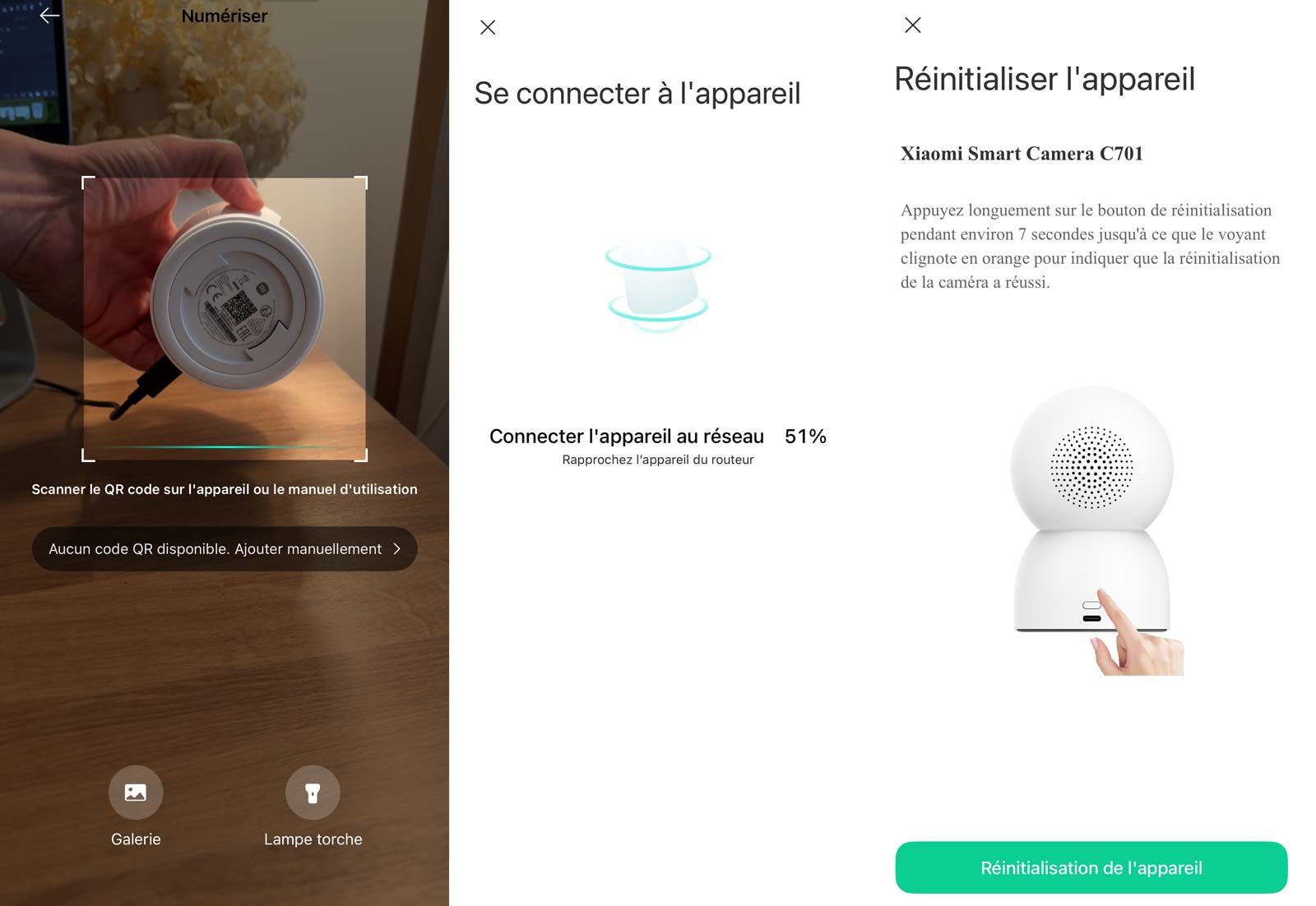 Étapes d’installation de la Xiaomi Smart Camera C701 dans l’application Xiaomi Home