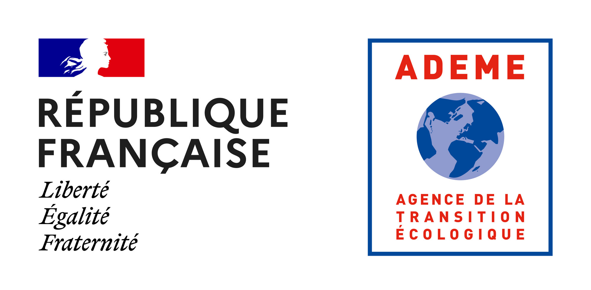 Logos de l’ADEME et de la République française, partenaires pour la transition écologique et énergétique