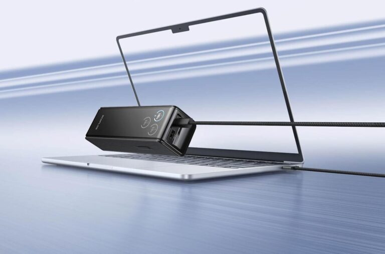 Batterie externe EcoFlow Rapid délivrant jusqu’à 170 W en charge simultanée