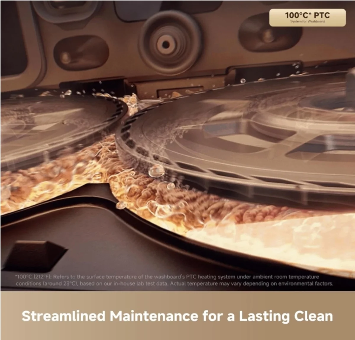 Lavage des serpillières à l'eau chaude à 100 °C