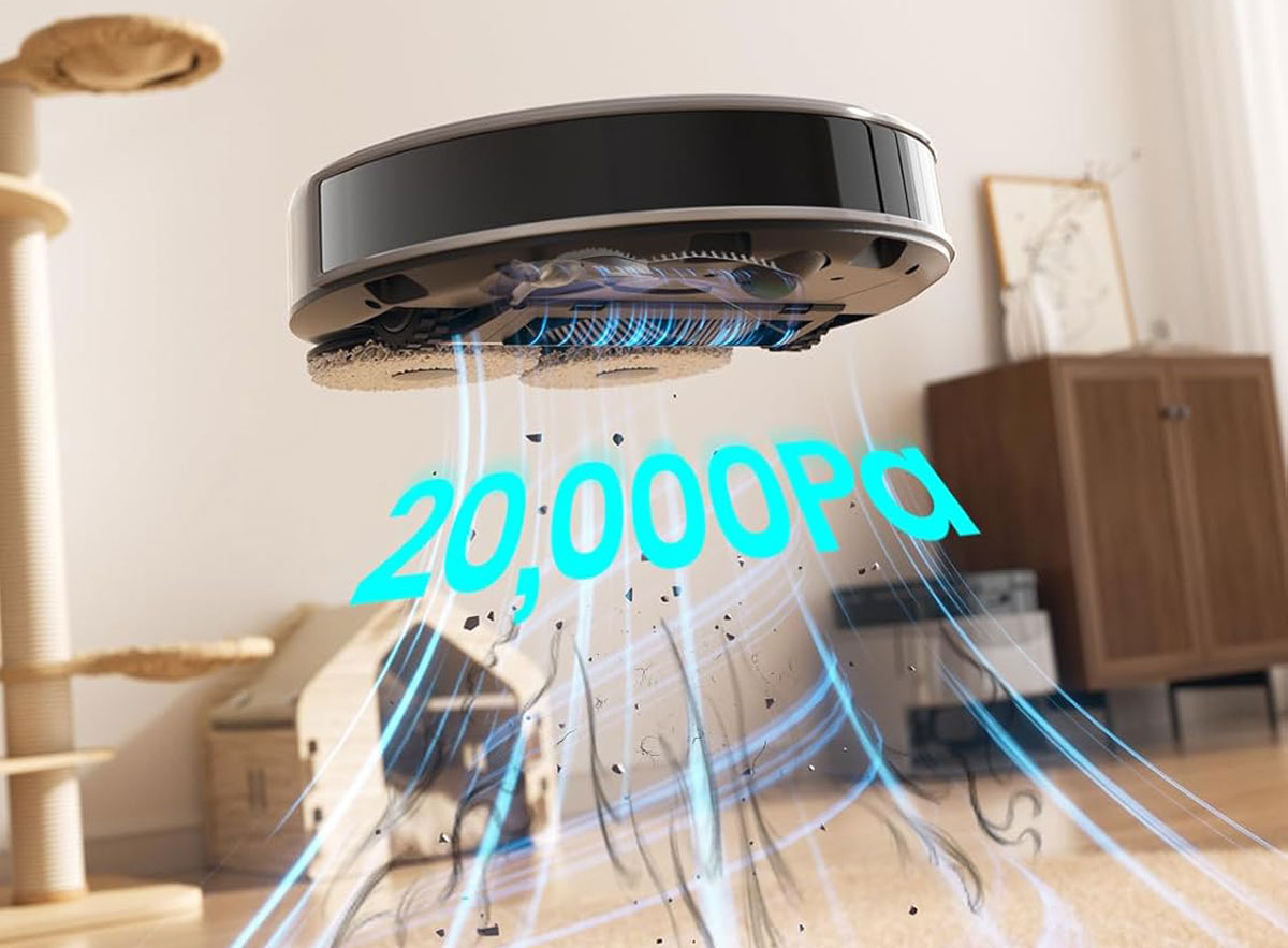 Aspirateur robot Lefant M3 Max avec puissance d’aspiration de 20 000 Pa