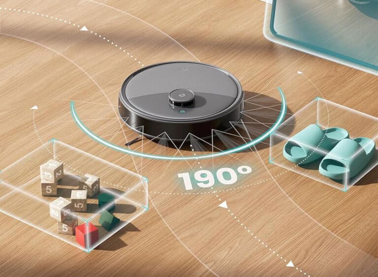 Lefant M3 Max détectant les obstacles grâce à son capteur PSD 190° et sa navigation laser