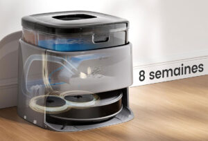 Station d’autonettoyage du Lefant M3 Max avec vidage, lavage et séchage automatique