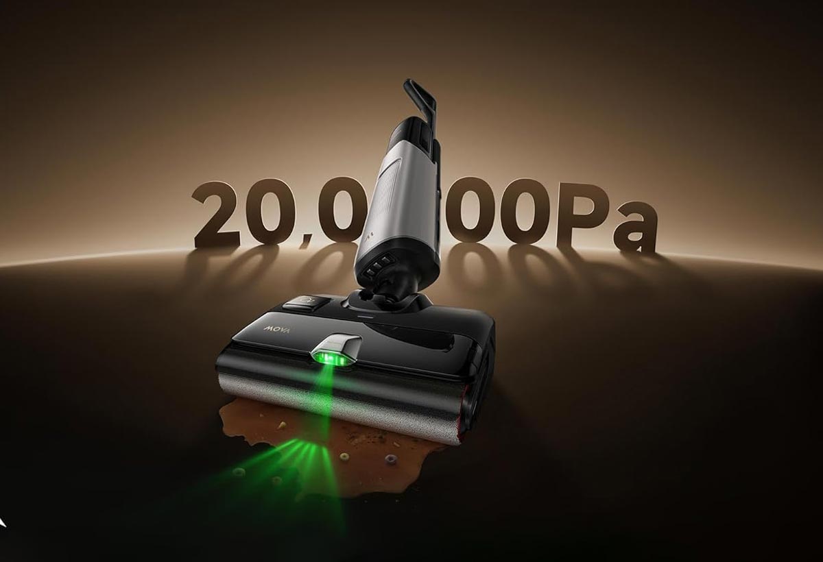 Aspiration puissante du Mova X4 Plus à 20 000 Pa