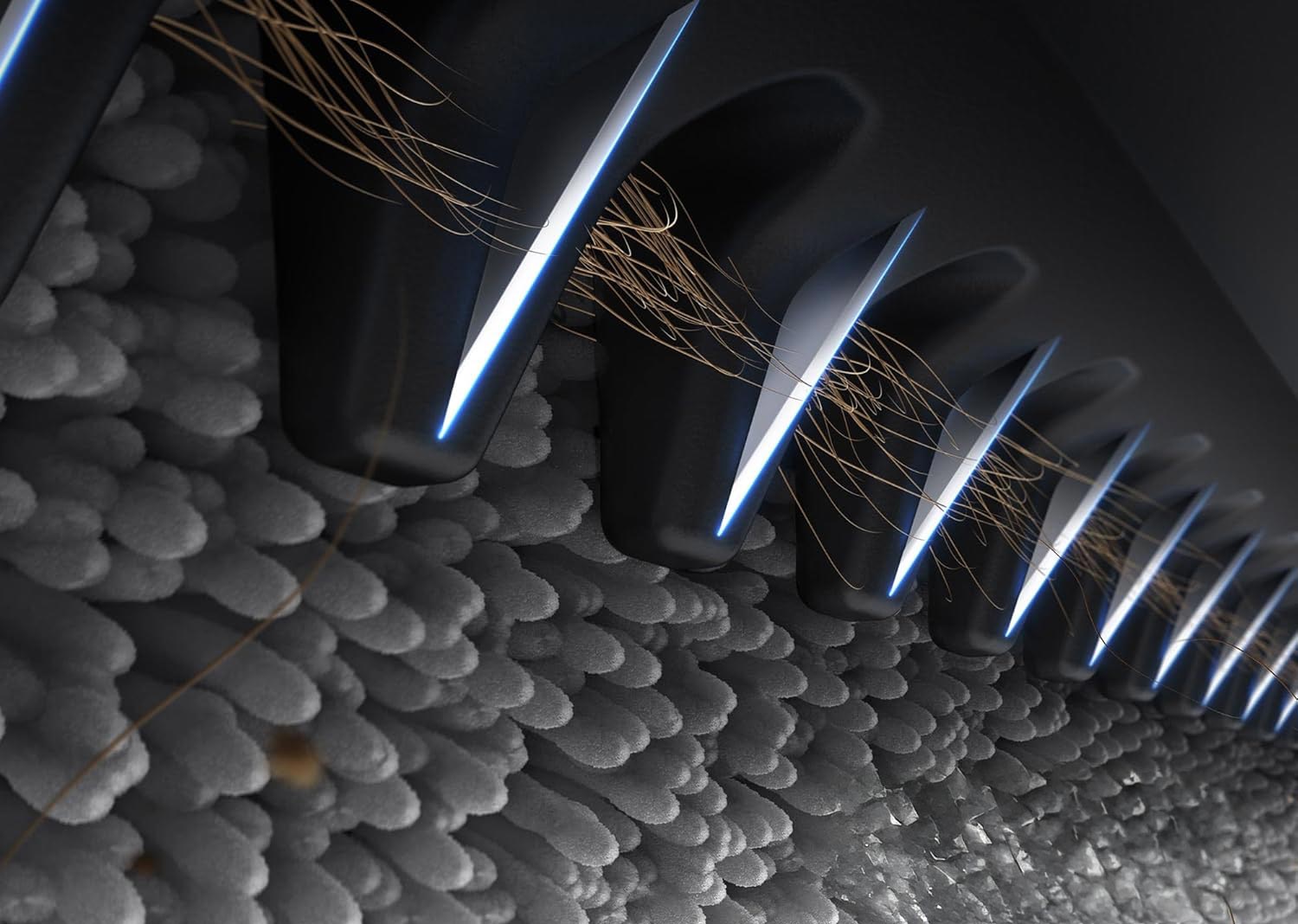 Brosse du Mova X4 Plus avec système anti-emmêlement pour cheveux et poils