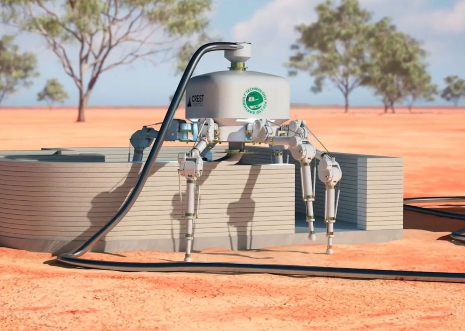 Robot Charlotte imprimant une maison en 3D en seulement 24 heures