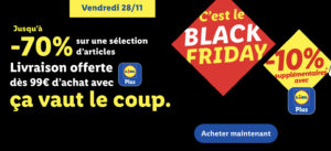 Promotion Black Friday Lidl : réduction de 10 % sur tout le site