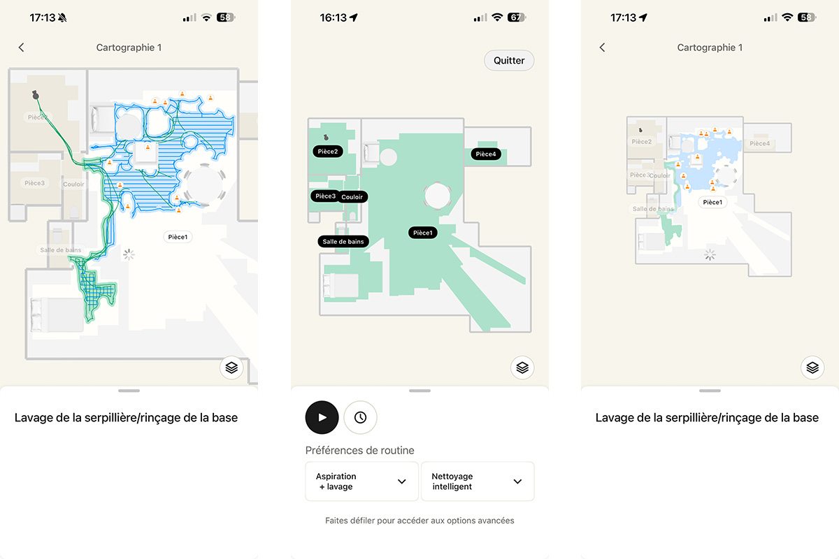 La cartographie réalisée par l'application Roomba Home © Labo Maison