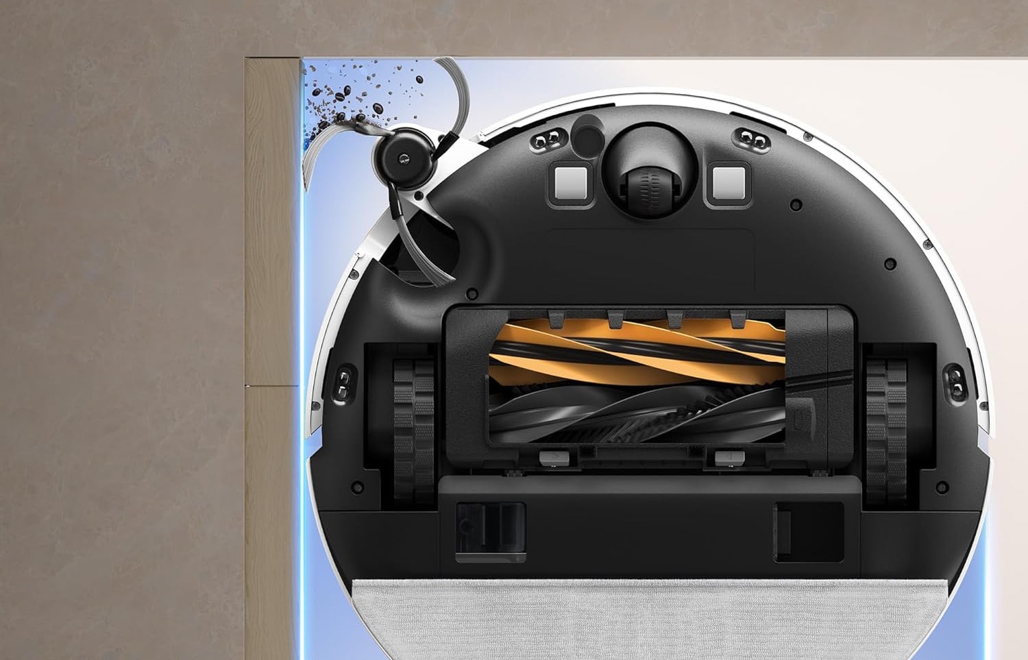 Brosse latérale extensible du Dreame D20 Pro Plus pour nettoyer dans les angles