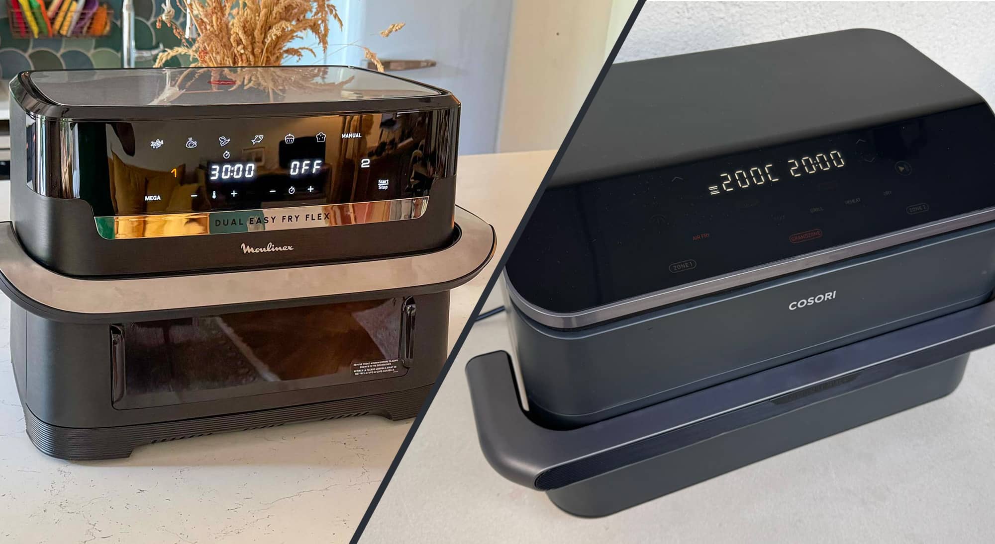 Moulinex Easy Fry Dual Flex vs Cosori Dual Blaze Twinfry © Labo Maison