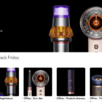 Visuel de produits Dyson mis en avant pour le Black Friday et le Singles Day 2025.