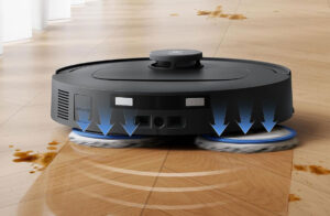 Système de lavage du Ecovacs Deebot T30C Omni Gen 2 avec patins rotatifs OZMO Turbo 2.0