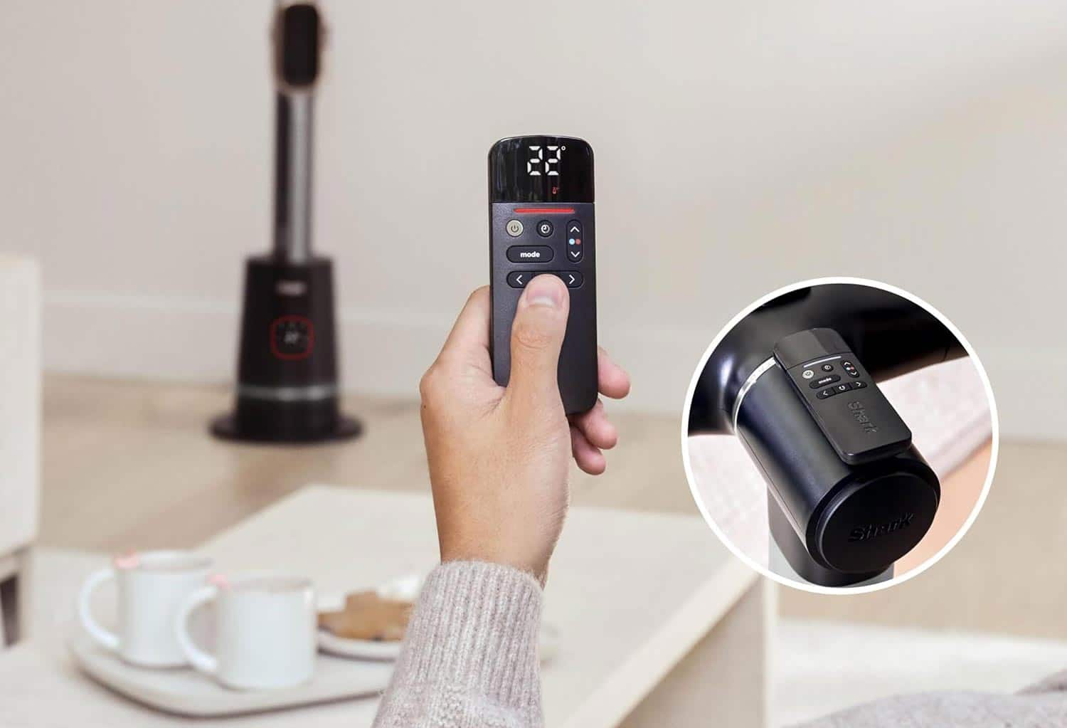 Télécommande magnétique du Shark TurboBlade Cool + Heat