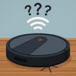 Illustration d'un aspirateur robot déconnecté