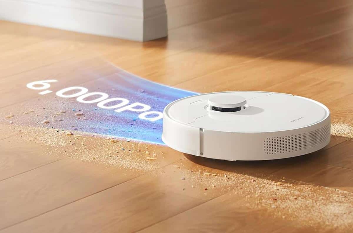 Robot aspirateur Dreame D10 Plus Gen 2 avec aspiration puissante de 6 000 Pa pour tapis et sols durs