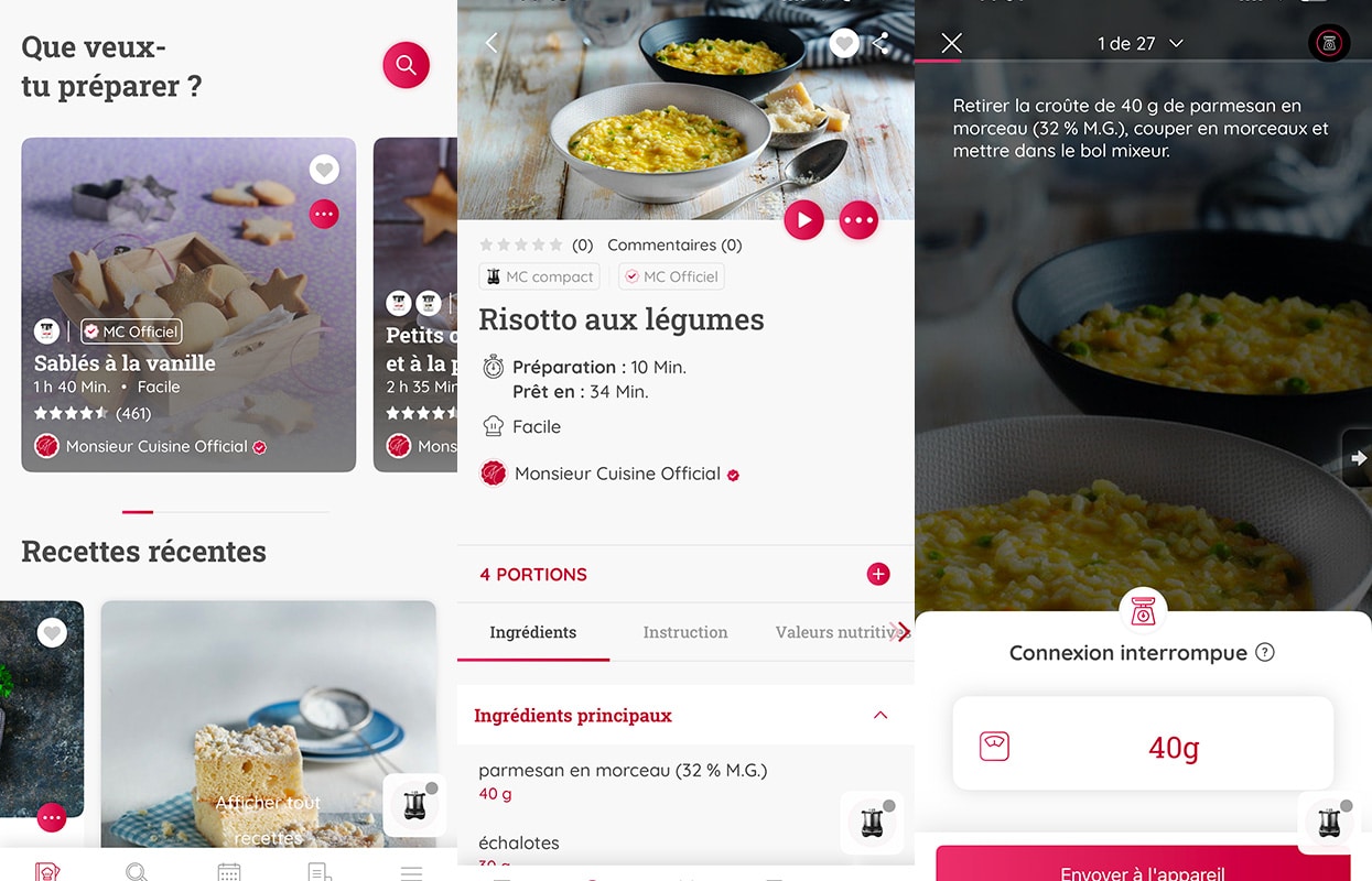 L'app Monsieur Cuisine