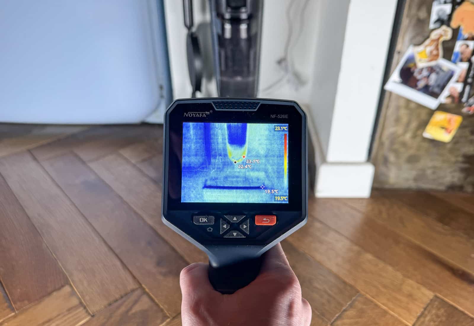 Caméra thermique montrant un lavage à l’eau froide du X-Clean 2