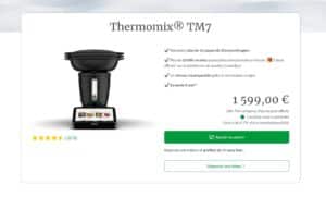 Thermomix TM7 de Vorwerk. Délais de livraison à 2 semaines.