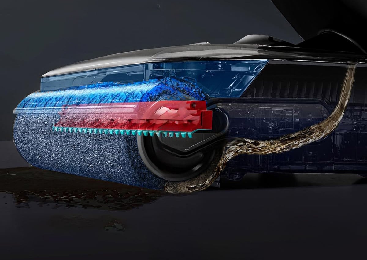 Système de lavage continu de la brosse du Tineco Floor One S7 Stretch Ultra