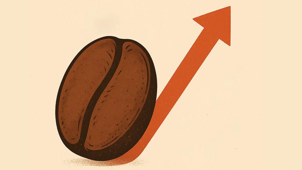 Hausse du prix du café : un grain d’arabica et de robusta symbolisant l’augmentation des cours