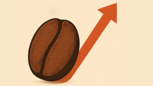 Hausse du prix du café : un grain d’arabica et de robusta symbolisant l’augmentation des cours