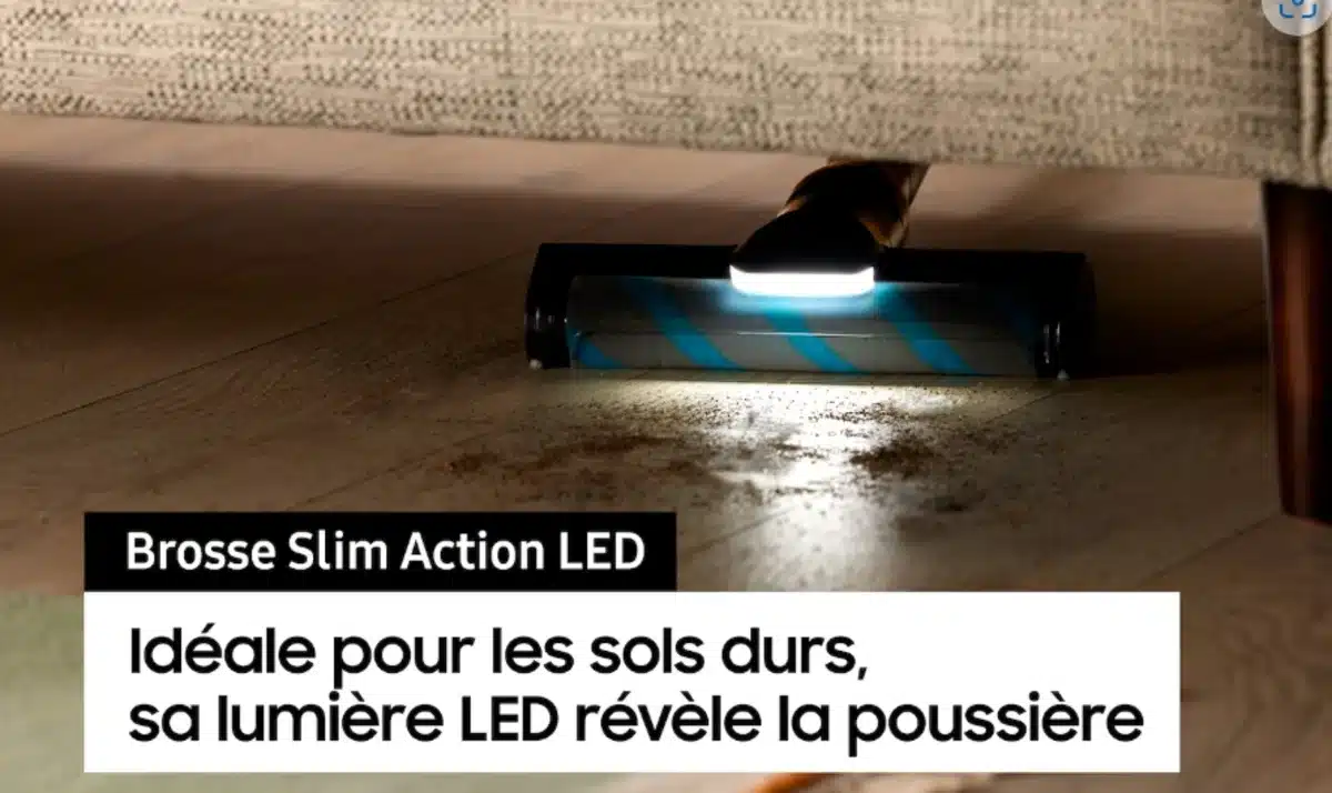Brosse Slim Action LED sur Samsung Pet 95 Complete