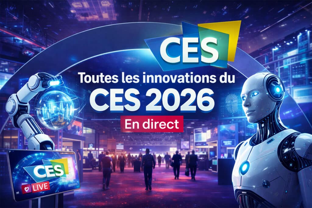 Illustration des innovations du CES 2026 en direct, avec robots, intelligence artificielle et technologies de la maison connectée