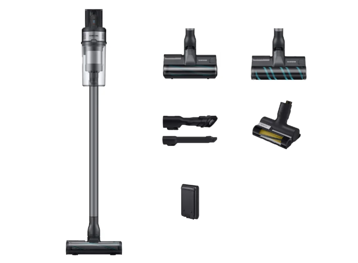 Aspirateur balai sans fil Samsung avec ses accessoires
