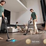 Autonomie du Dreame Z40 Station avec ses deux batteries pour jusqu’à 160 minutes de nettoyage en mode Éco