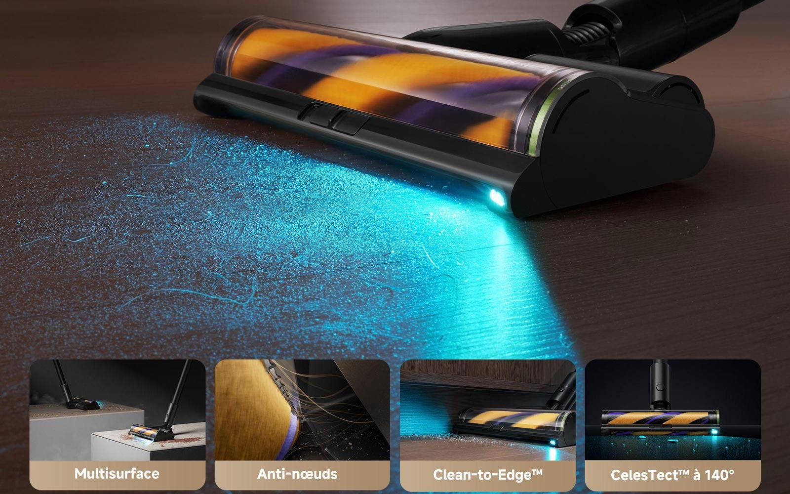 Livré avec une station complète et de nombreux accessoires, le Dreame Z40 Station se positionne comme un système de nettoyage tout‑en‑un : aspiration des sols, textiles, recoins et lavage humide avec serpillière rotative.