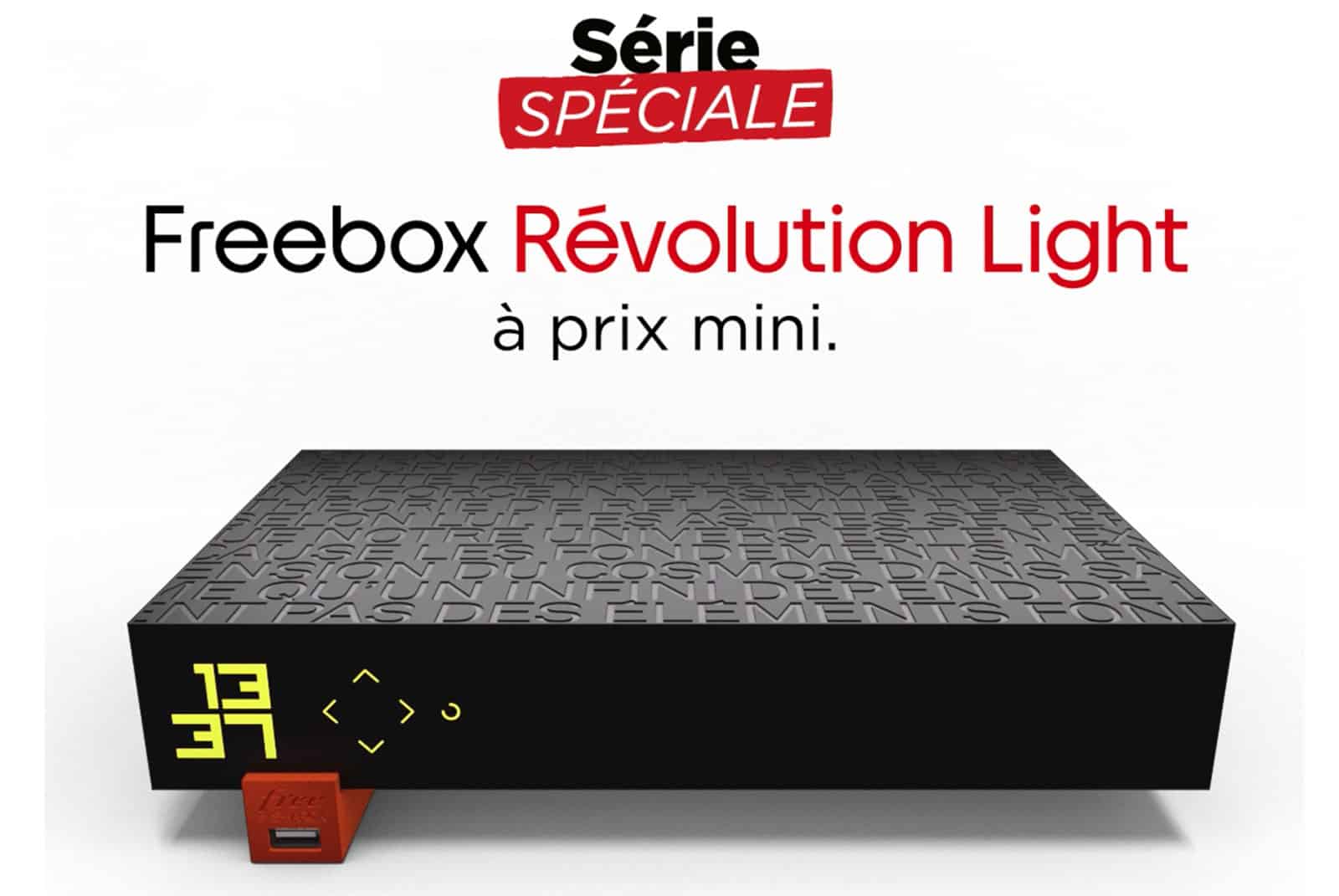 Offre Freebox Révolution Light avec fibre jusqu’à 1 Gbit/s, TV et téléphonie à 19,99 € par mois la première année