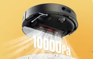 Aspirateur robot Roborock Q7 M5 offrant une puissance d’aspiration de 10 000 Pa pour un nettoyage efficace des sols durs et tapis fins