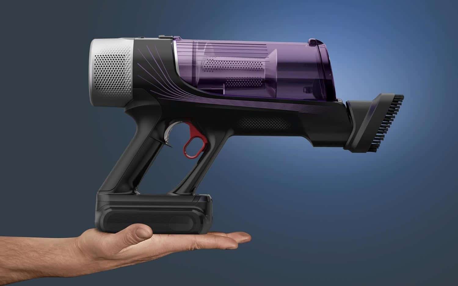 Personne utilisant l’aspirateur balai Rowenta X-Force Flex 9.60 léger de 1,1 kg en mode aspirateur à main