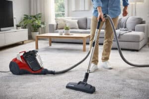 Aspirateur traîneau sans sac Hoover BR25HM utilisé pour aspirer le sol