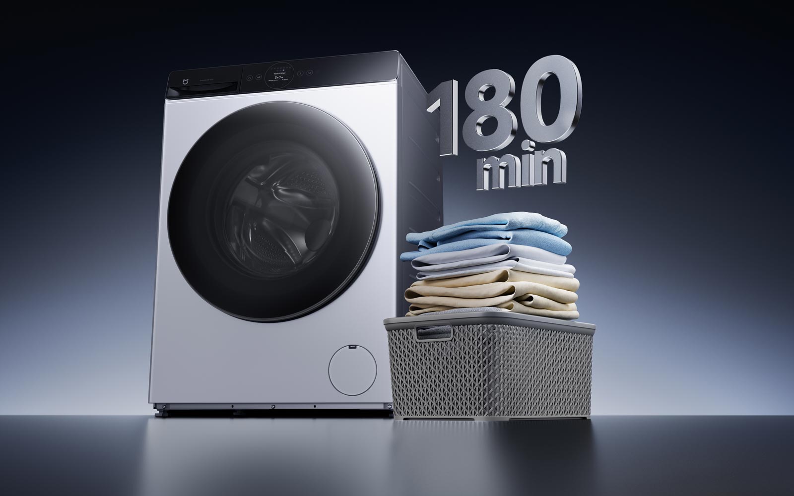 Lave-linge séchant Xiaomi Mijia Pro 9 kg avec cycle complet lavage et séchage de 180 minutes pour 3 kg de linge.