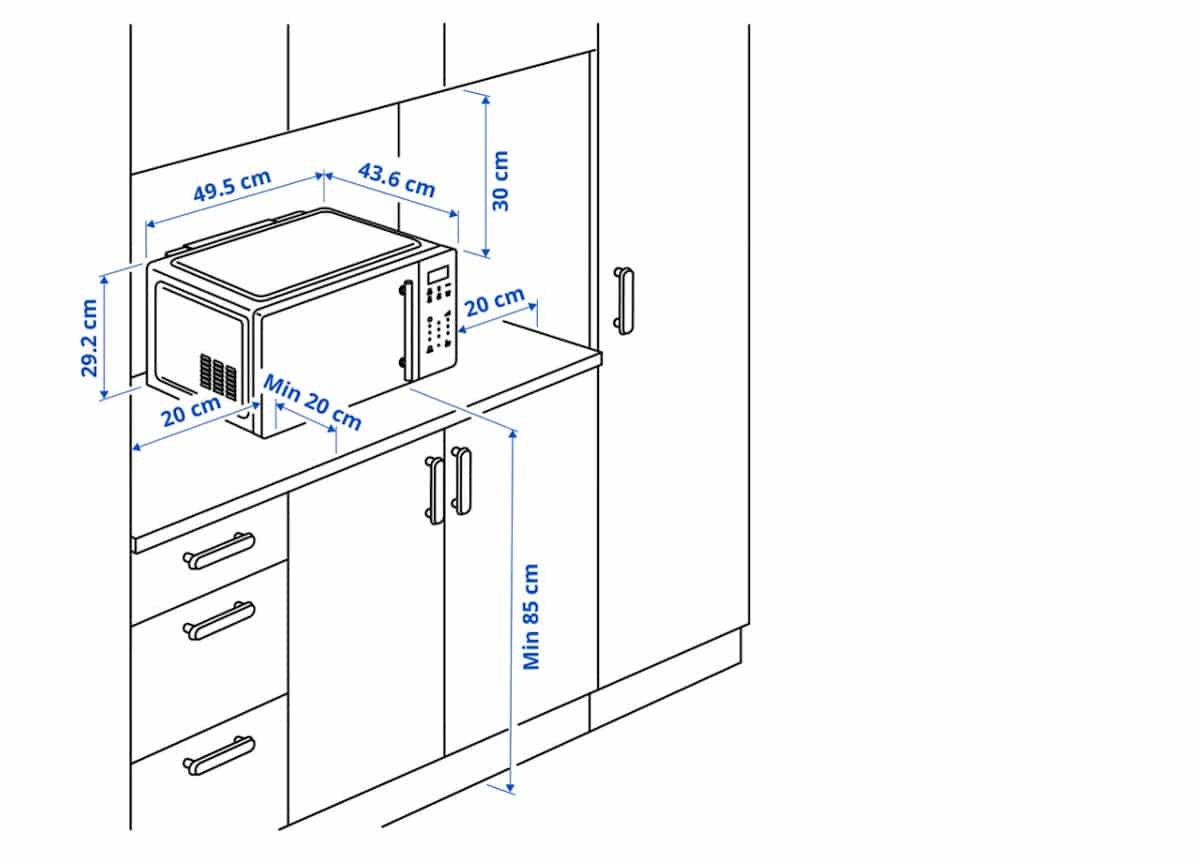 Dimensions du four multifonction IKEA Gâtebo