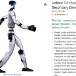 Le robot G1 d'Unitree mis en vente sur Amazon.com