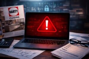 Darty victime d'une cyberattaque. Image générée par l'IA.