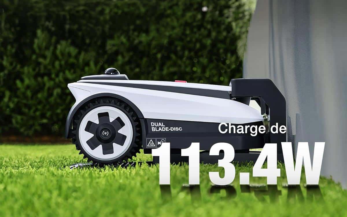Station de charge ECOVACS GOAT avec indicateur de charge rapide 113,4W