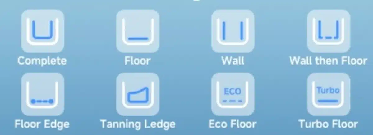 Huit modes pour un nettoyage de piscine ciblé