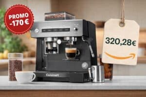 Cuisinart EM640E en promotion à 320,28 € avec macaron -170 € sur machine espresso broyeur 20 bars