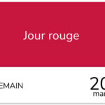 Visuel d'alerte officielle pour le vendredi 20 mars 2026, confirmé comme 'Jour rouge' Tempo.