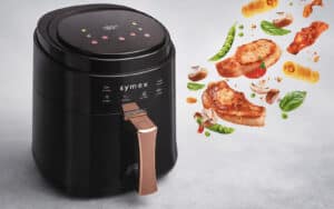 Friteuse sans huile SYMEX Air Fryer 6,5 L modèle SYM 6766 concernée par un rappel national pour risque d’électrocution et d’incendie.