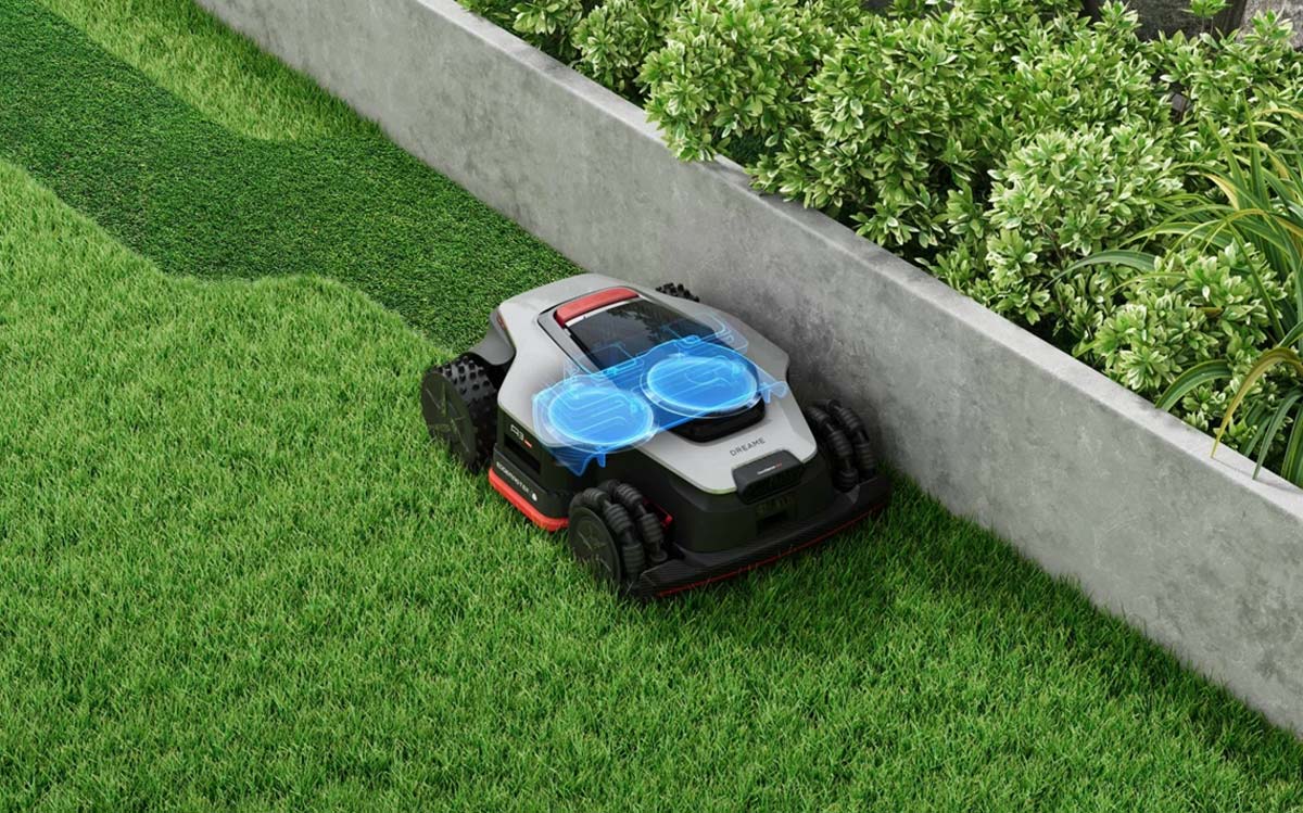 Largeur de coupe de 40 cm avec double disque sur le Dreame A3 AWD Pro 5000