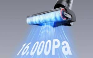 Puissance d’aspiration de 16 000 Pa du Dreame H12 Pro Ultra pour aspirer poussières et liquides