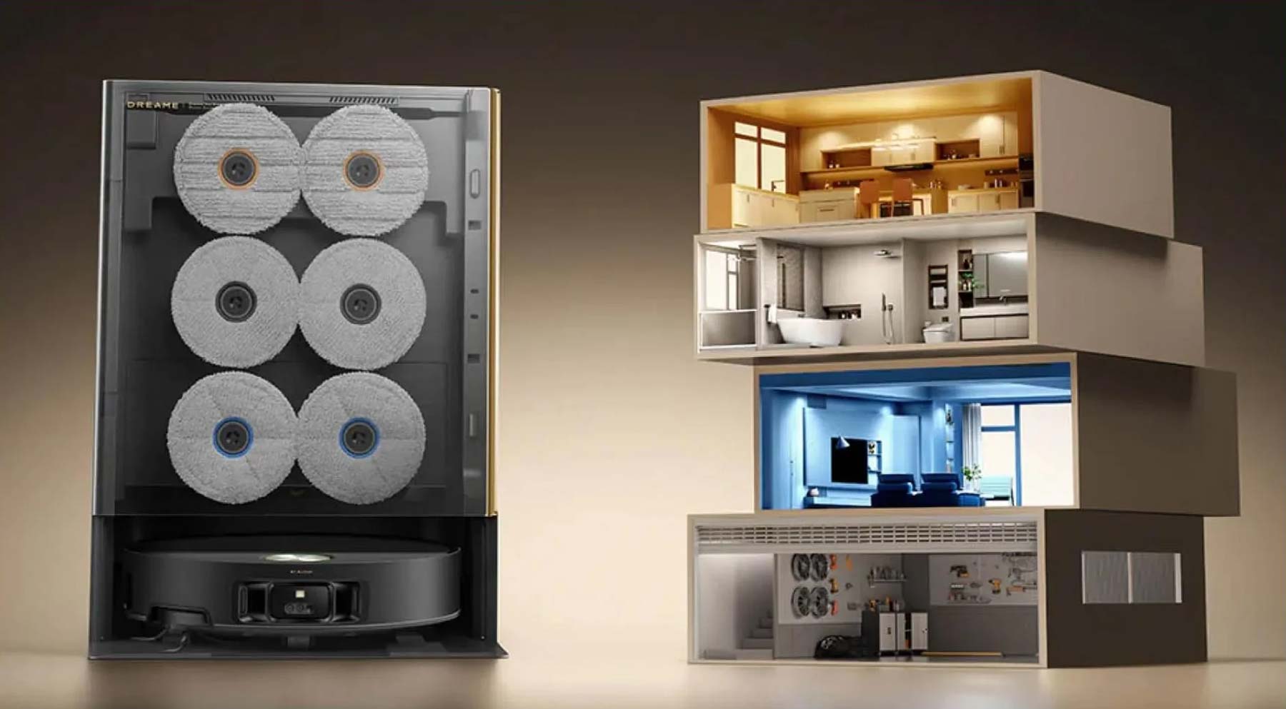 Dreame Matrix10 Ultra robot aspirateur laveur avec station Multi-Mop Switching Dock et franchissement d’obstacles ProLeap™