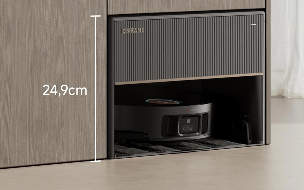 Robot aspirateur Dreame X50 Master avec sa station de vidange compacte, en promotion exceptionnelle.