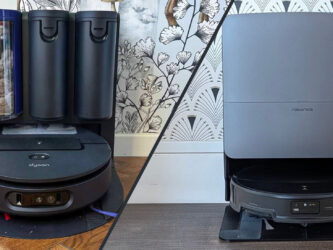 Duel entre le Dyson Spot+Scrub AI et le Roborock Saros 20 © Labo Maison