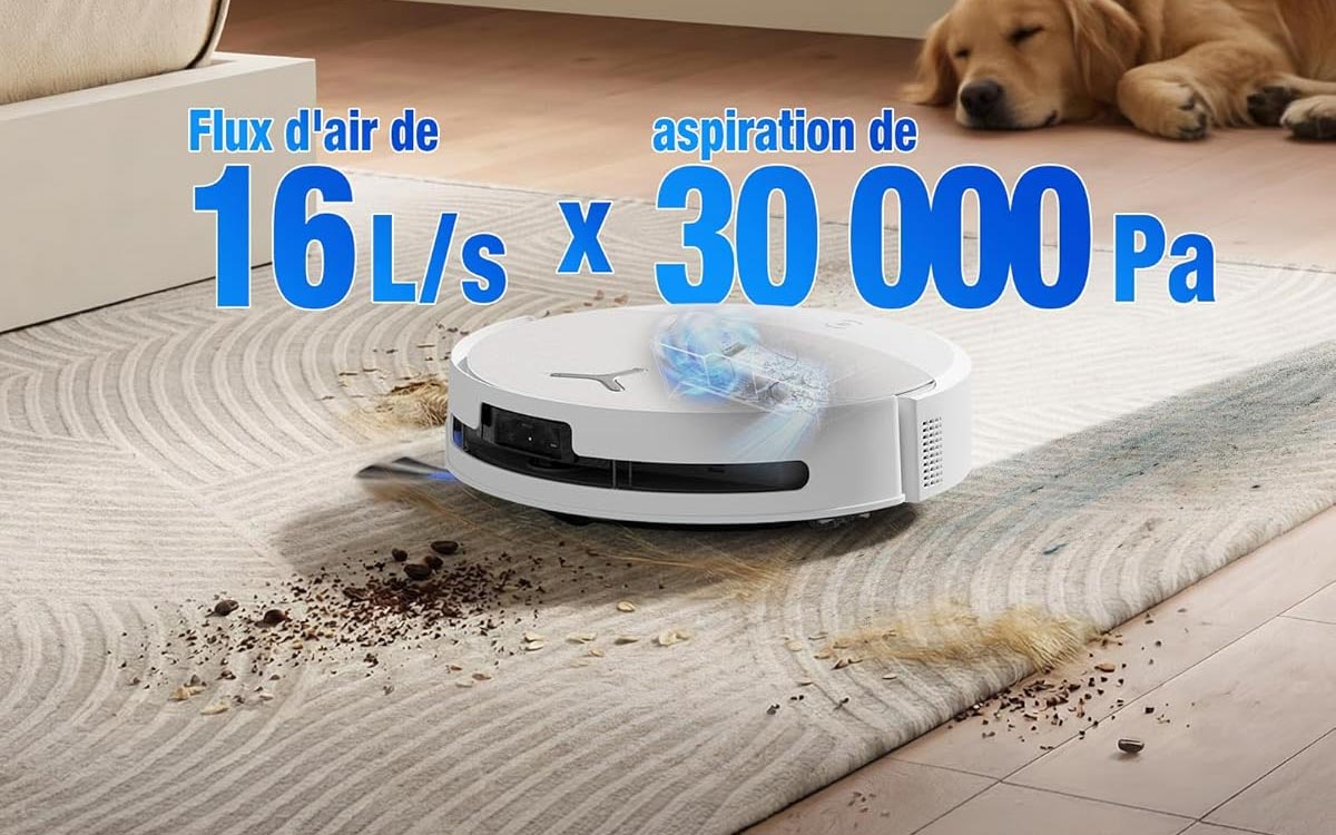 Système BLAST offrant une puissance d'aspiration de 30 000 Pa et un flux d'air de 16 litres par seconde