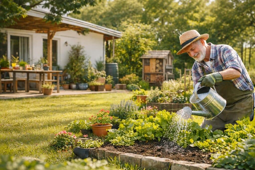 Les Français et leur jardin, une histoire d'amour. Image générée par ChatGPT.